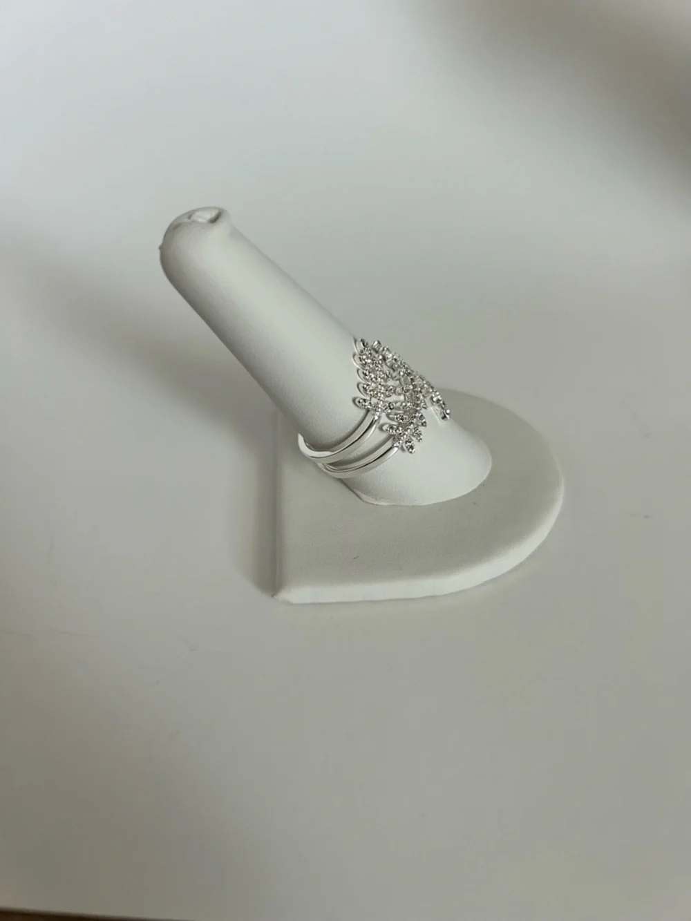 Silver Leaf Cluster Ring - Size 10